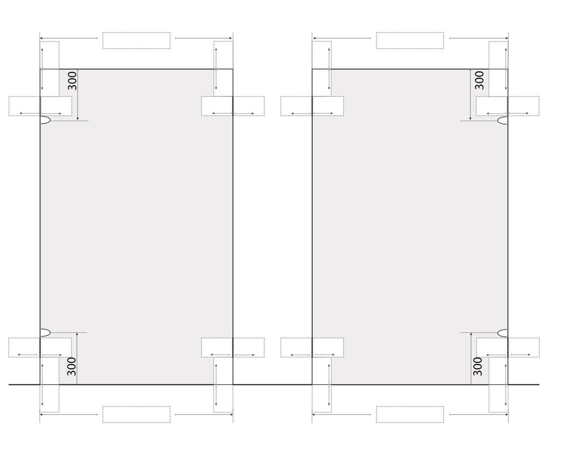 Wand tot 120 x 200 cm-Helder glas, brons beslag