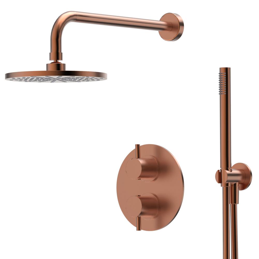 Duero - Douche inbouwset Oud koper incl. Tec-Box