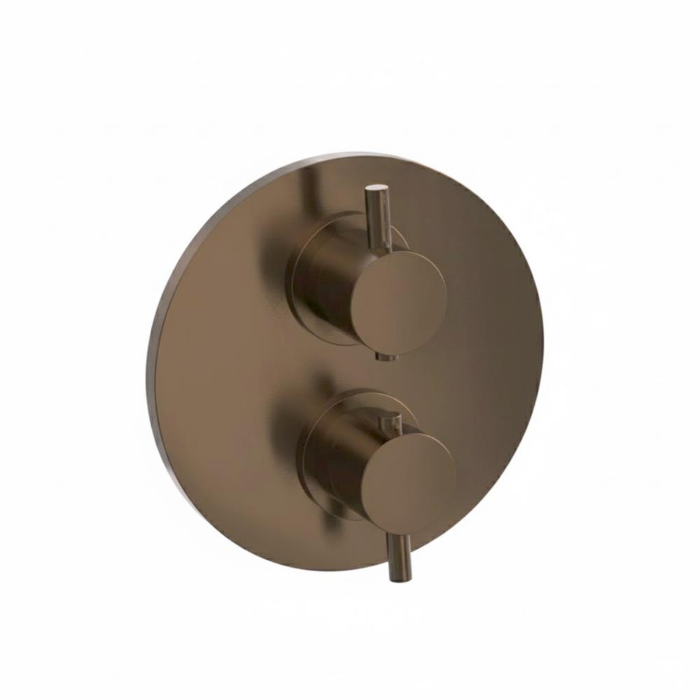 Duero - inbouwthermostaat met 2/3 uitgangen brons incl. Tec-Box