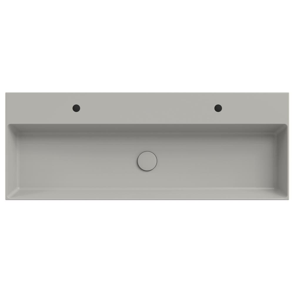 Dolce keramisch wastafelblad 120 met 2 kraangaten, cement
