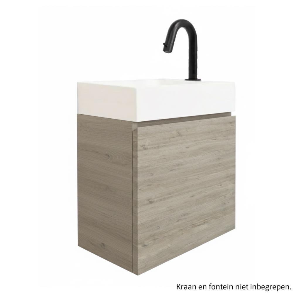 Fonteinkast Rosa rechtsdraaiend 44,5x40x19 stone oak