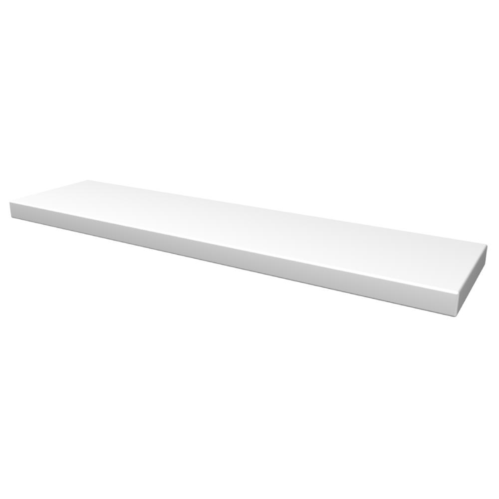 Young Wandplank met blinde bevestiging 60 Wit glans 60x15x2,5