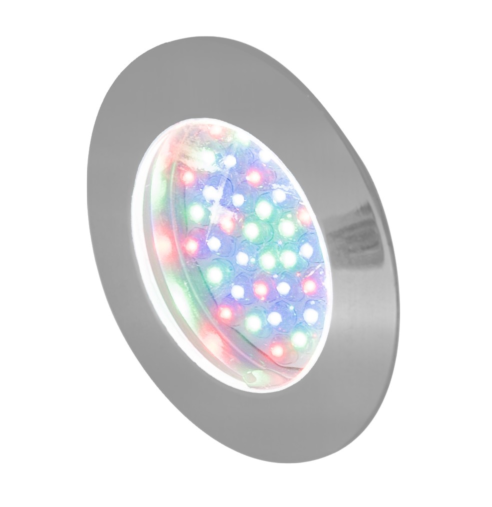 Kleurverlichting inbouw Inox