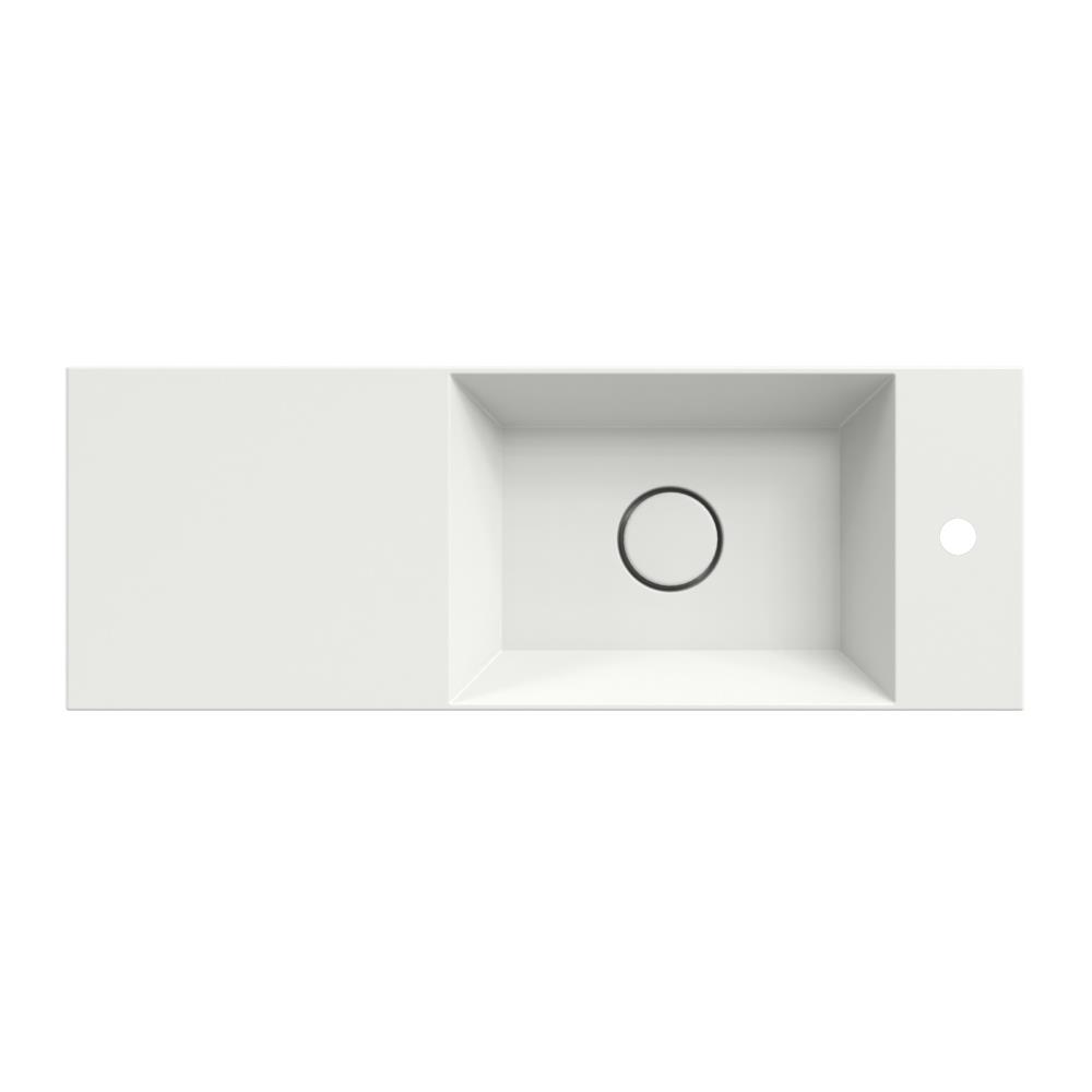 Coco  toiletwastafel 75x27 cm, keramisch wit mat