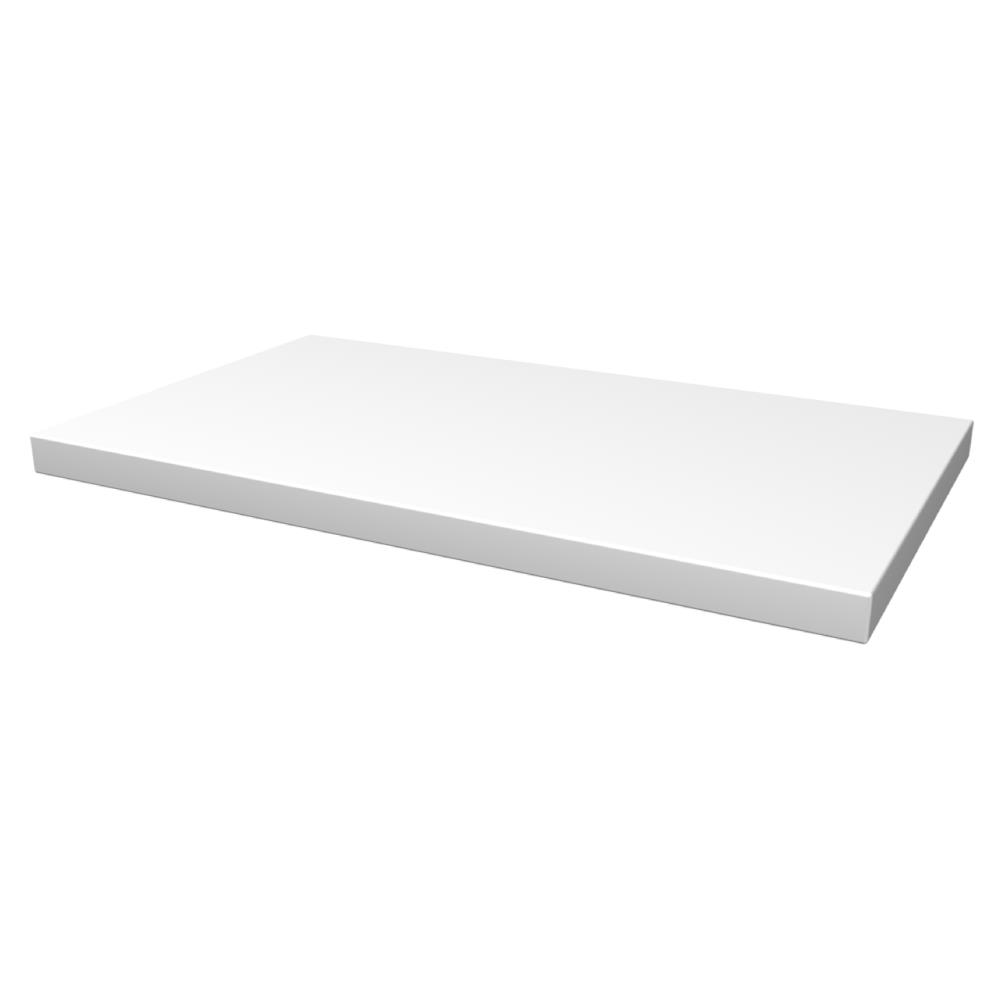 Young Topblad t.b.v. opbouwkommen 80 exclusief gaten Wit Glans 80x46x4