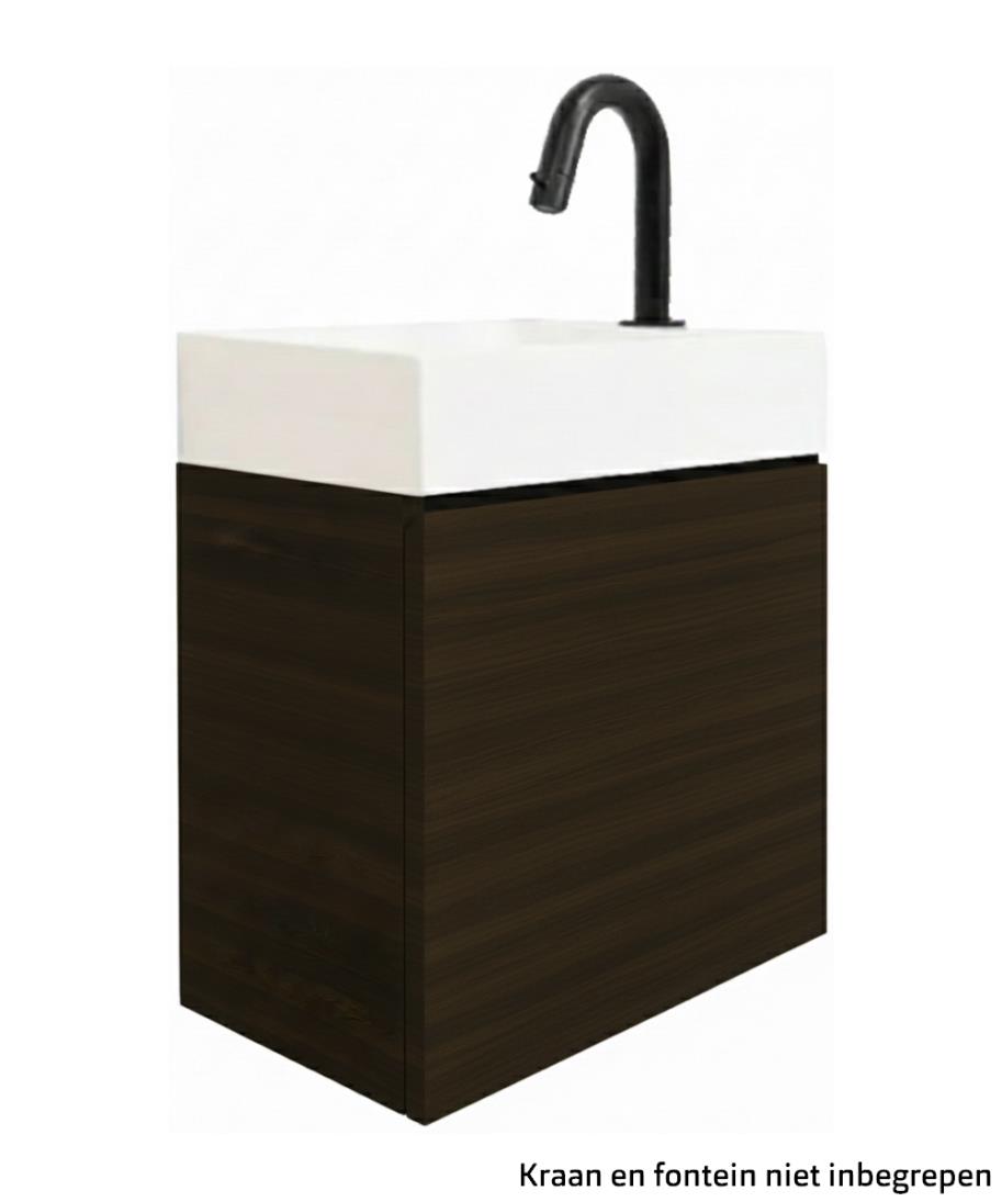 Fonteinkast Rosa linksdraaiend 44,5x40x19 brown oak