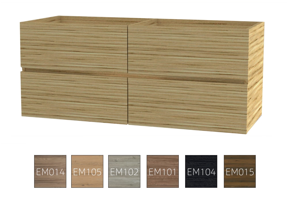 Wastafelkast People 4 lades 120,6x51,6x45,5 brown oak