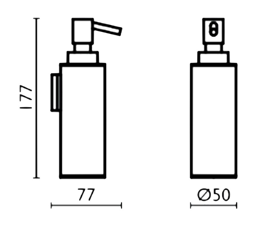 Duero  Zeep dispenser zwart mat