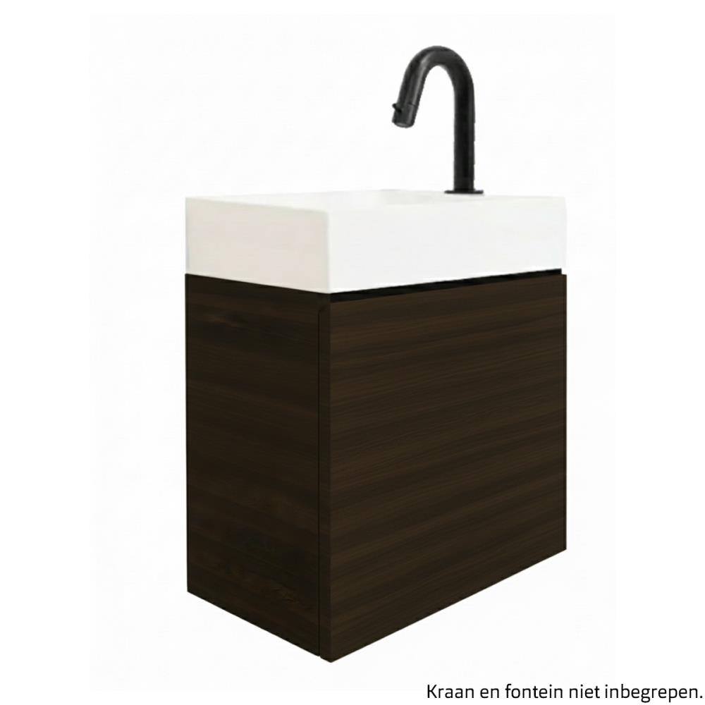 Fonteinkast Rosa rechtsdraaiend 44,5x40x19 brown oak