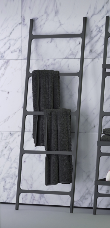 Ladder zonder schappen 183x60x2 mat zwart