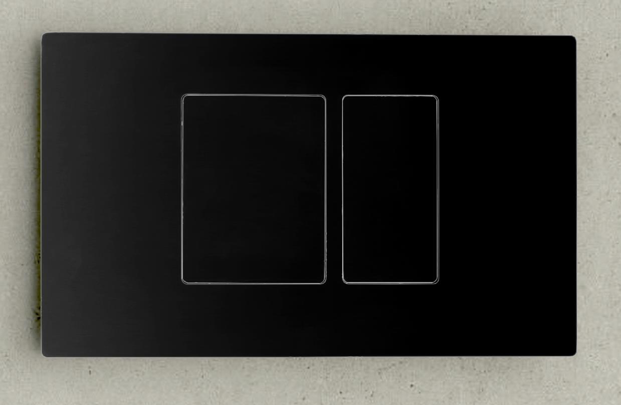 Drukplaat voor inbouwreservoirsTECE, 26x16 cm, mat zwart