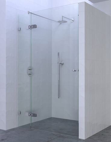 Nisdeur tot 75 cm aan zijdeel tot 180x200-Helder Lifetime glas, chroom beslag