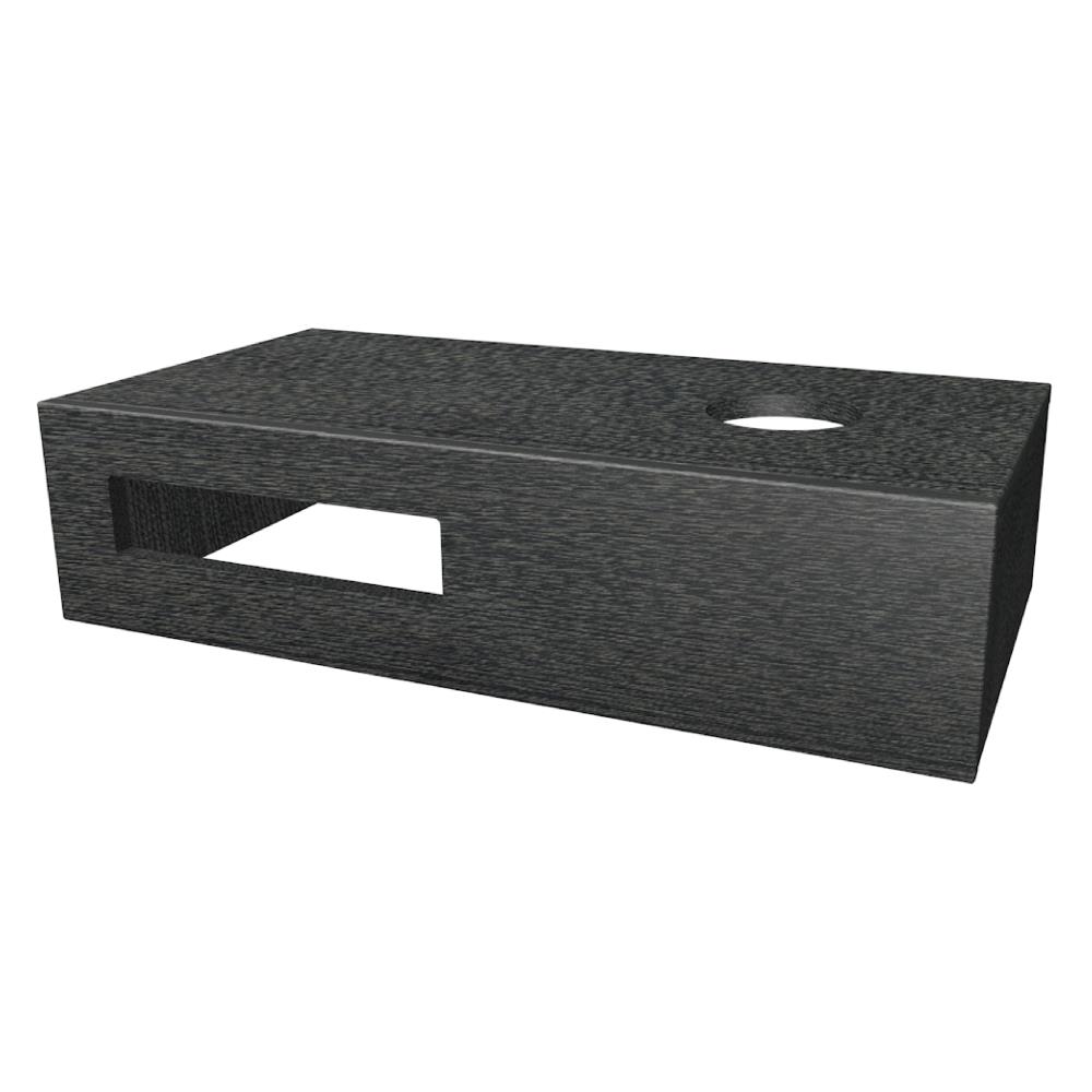 One Fonteinblad. 40x10x21 Houtskool
