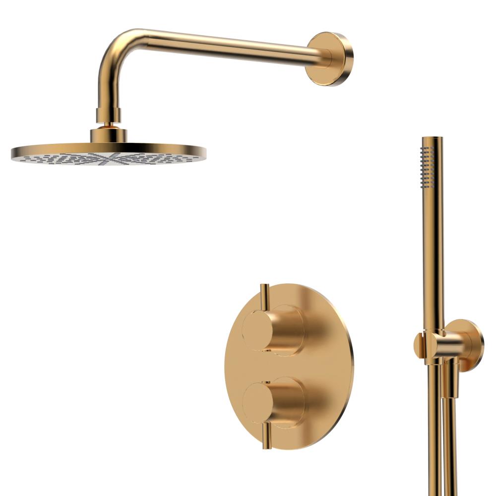 Duero - Douche inbouwset goud geborsteld incl. Tec-Box