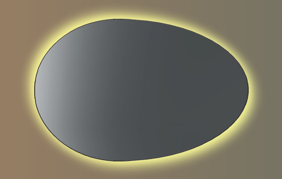 Stone Spiegel 86x72,5, verlichting rondom, spiegelverwarming sensor geschakeld
