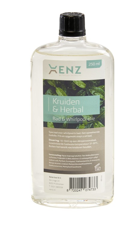Kruiden & Herbal bad -en whirlpoololie 250 ml.