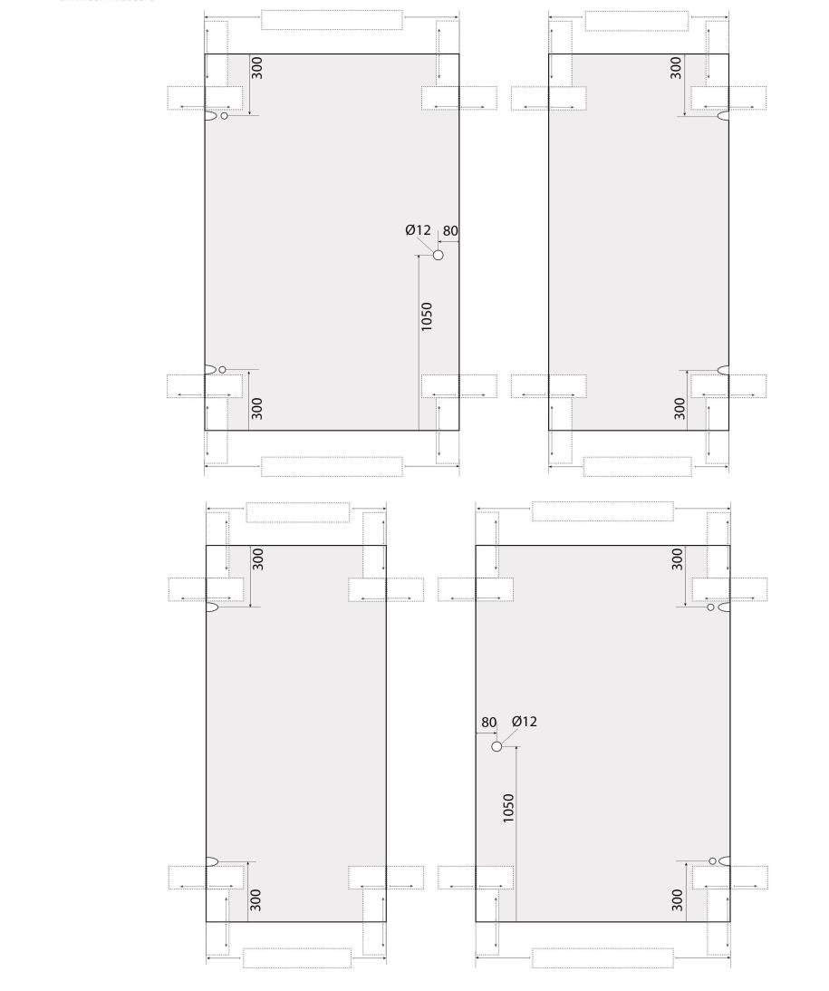 Deur tot 90 x 200 + zijwand tot 120 x 200-Mat/satijn glas, grafiet beslag