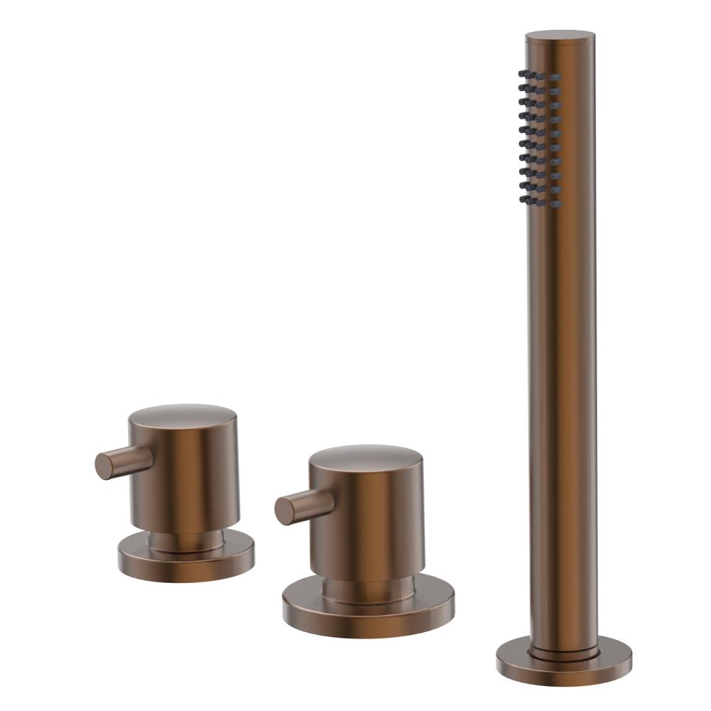 Duero - 3 gats badrandcombinatie thermostatisch PVD coating brons
