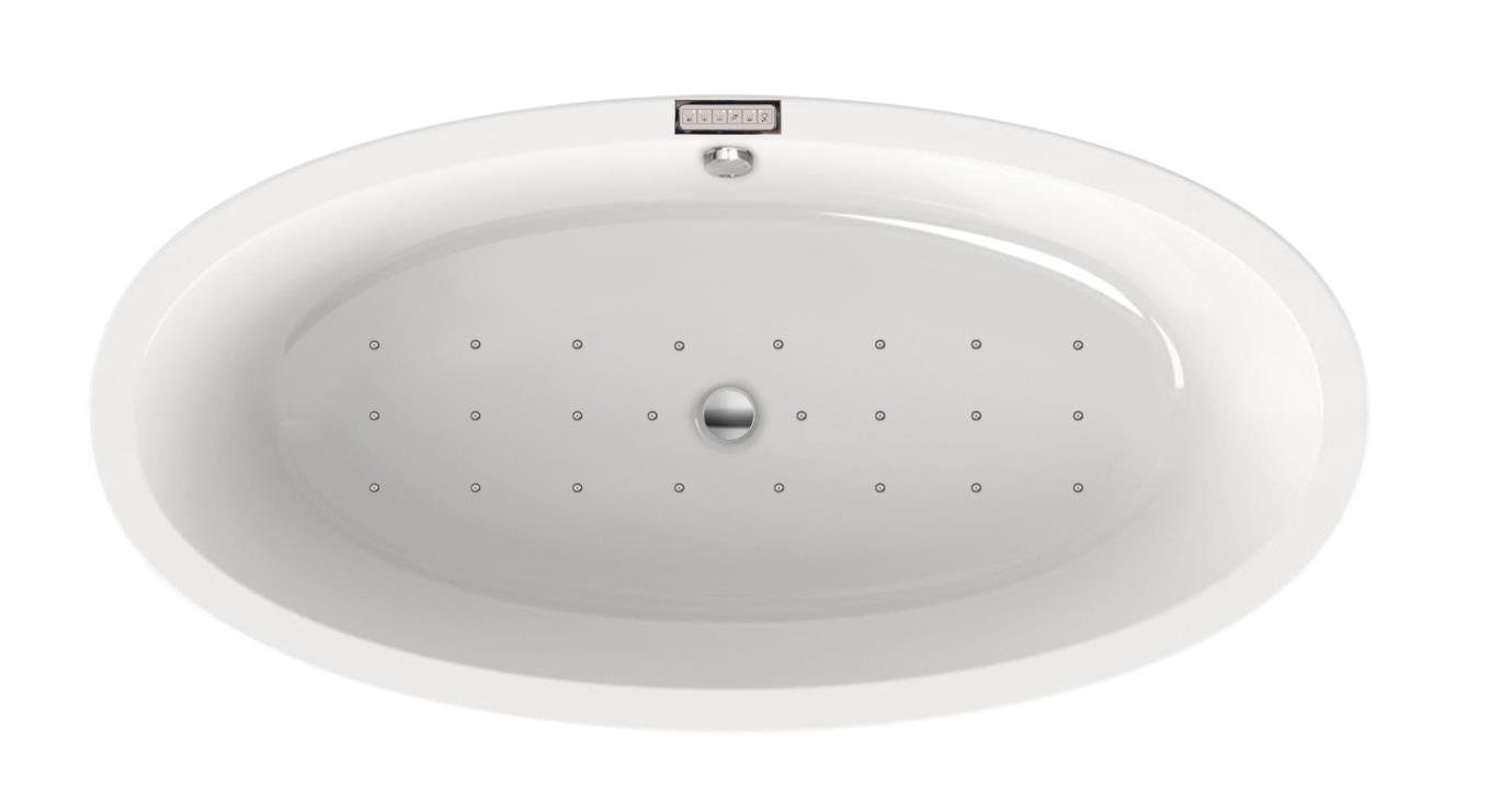 Relax luchtsysteem ingebouwd in (half-)vrijstaand bad (zichtdelen in chroom) Relax luchtsysteem ingebouwd in (half-)vrijstaand bad (zichtdelen in chroom)