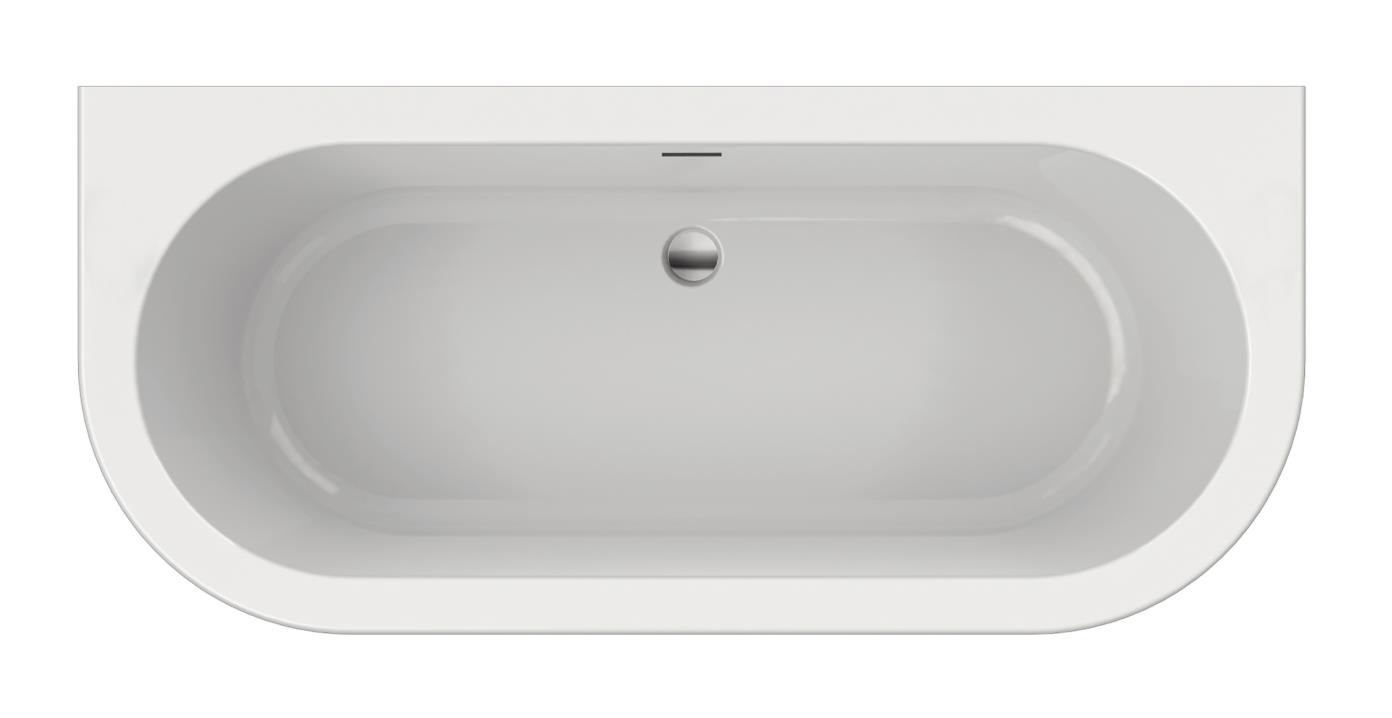 Charley XS  165x75x58  mat wit incl. 7006 badafvoer/vulcombinatie zwart mat - UITLOPEND