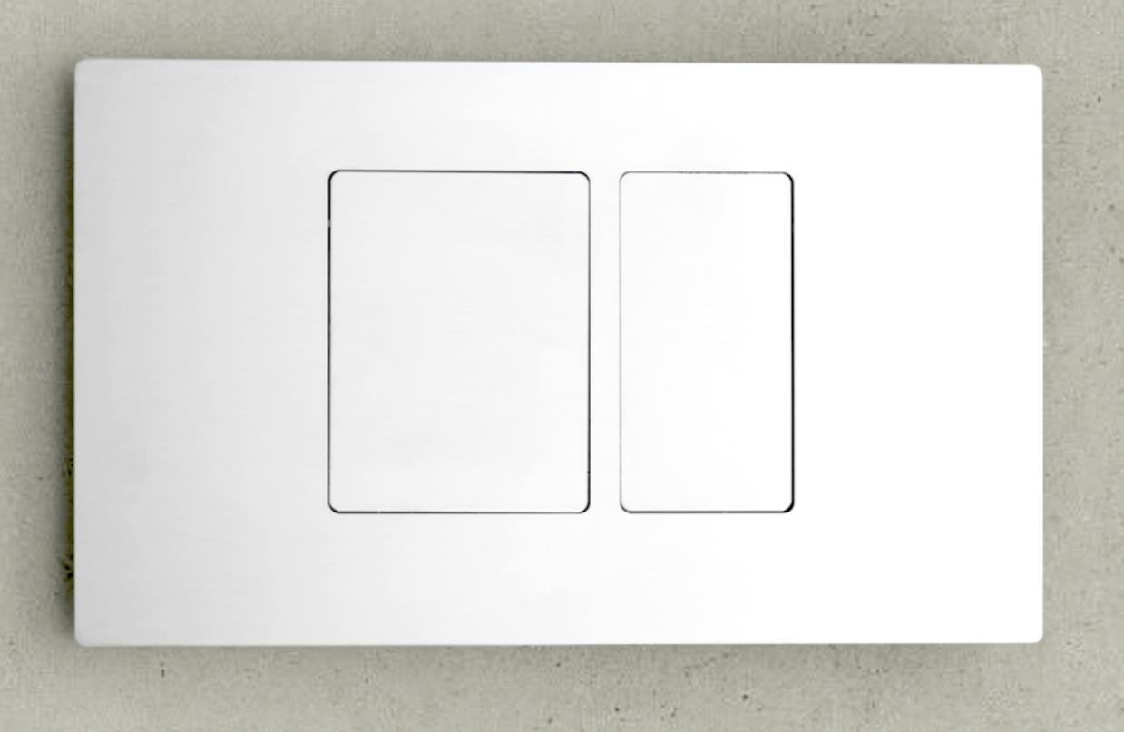 Drukplaat voor inbouwreservoirs TECE, 26x16 cm, mat wit