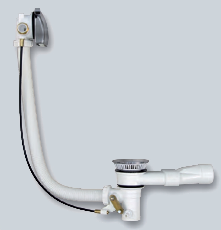 Meerprijs: Badafvoer-/vulcombinatie inox-look