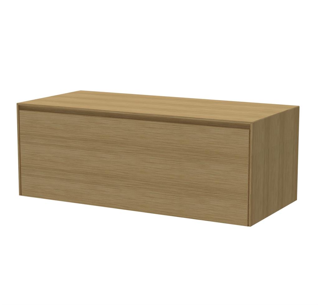 Rect Onderkast 1 lade, 8 mm stolwanden, topblad zonder gat Blank Oak