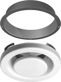 Ontluchtingsventiel rond 100mm Wit 