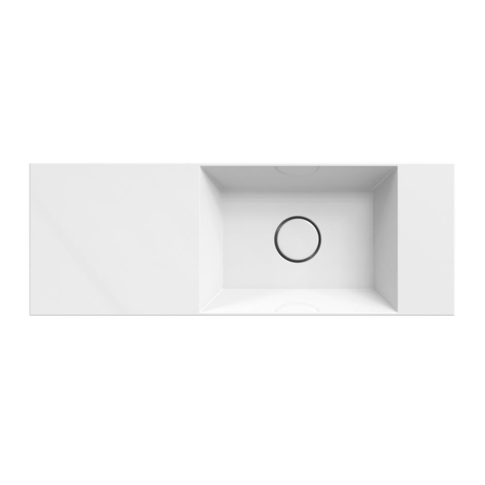 Coco  toiletwastafel 75x27 cm, keramisch wit glans, zonder kraangat