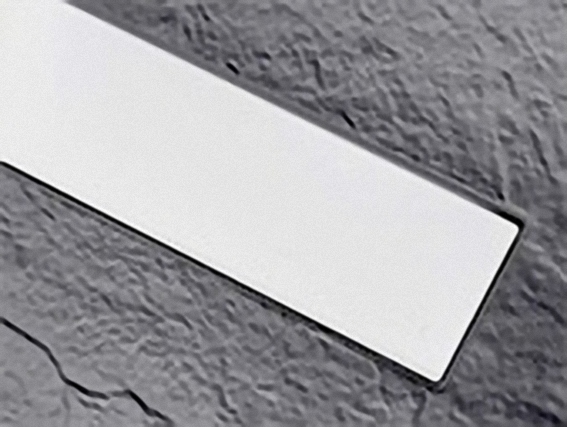 Soft douchebakafvoer Linear cover mat wit