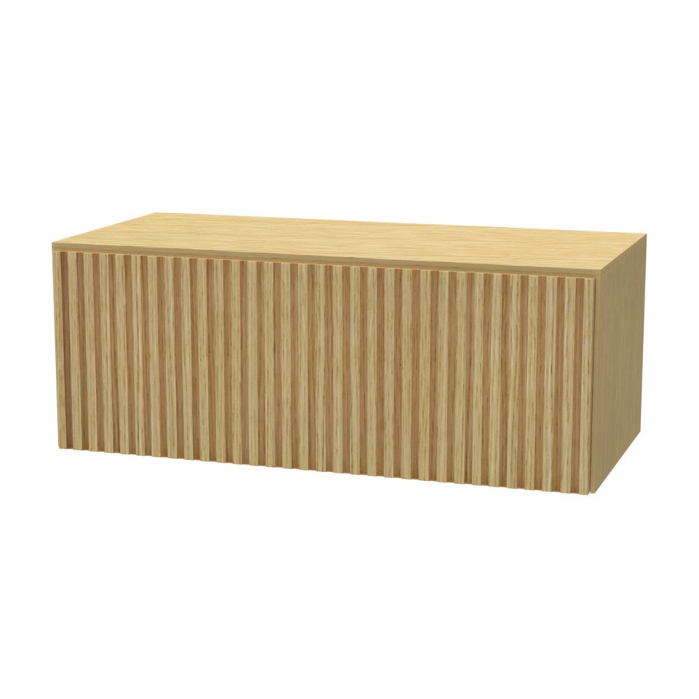 Nerf Badmeubel laag met 1 lade incl. topblad en stolwanden 99x36,8x45 (BxHxD) Naturel Oak