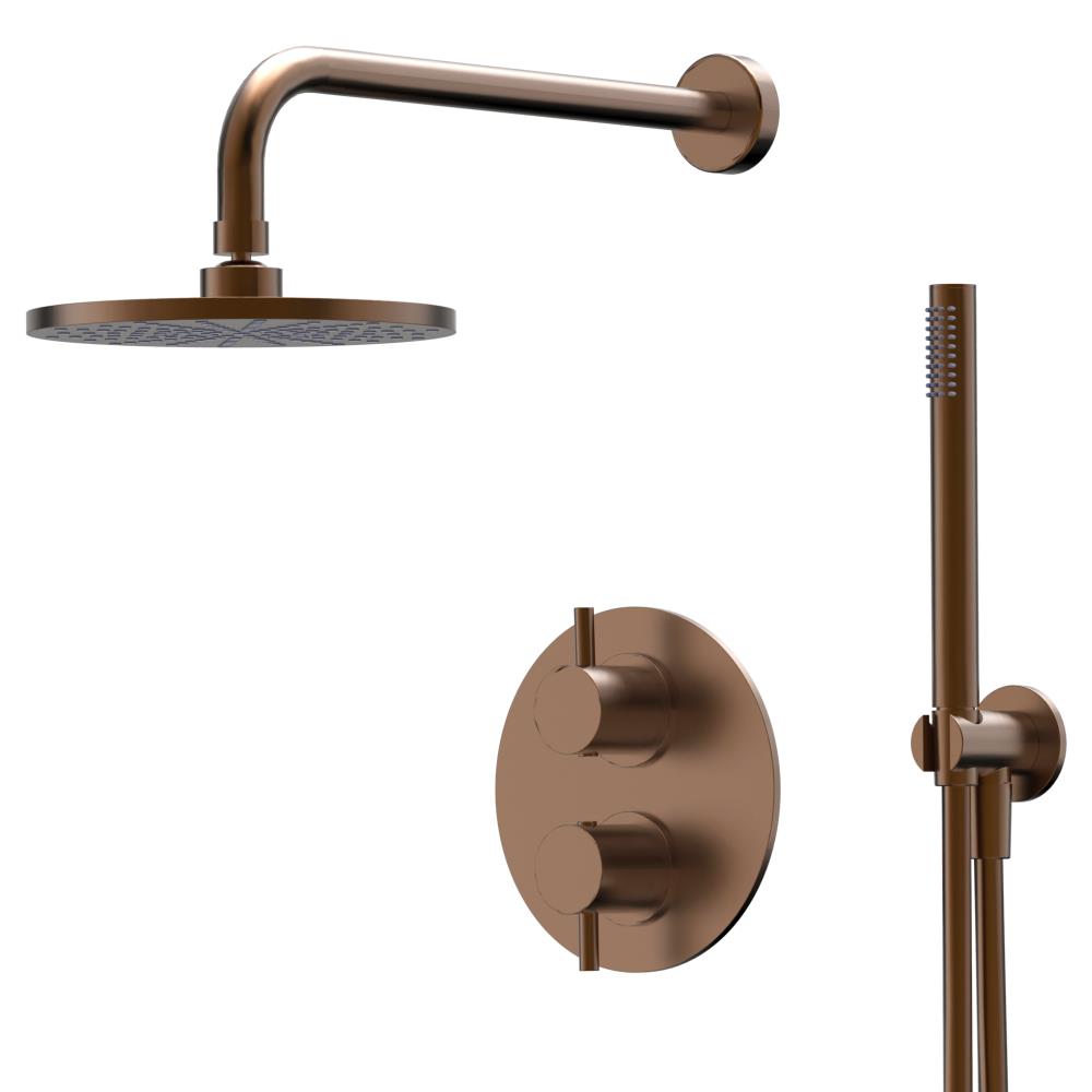 Duero - Douche inbouwset brons incl. Tec-Box