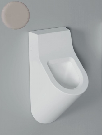 Wand urinoir grijs mat (cement) zonder dekselgaten