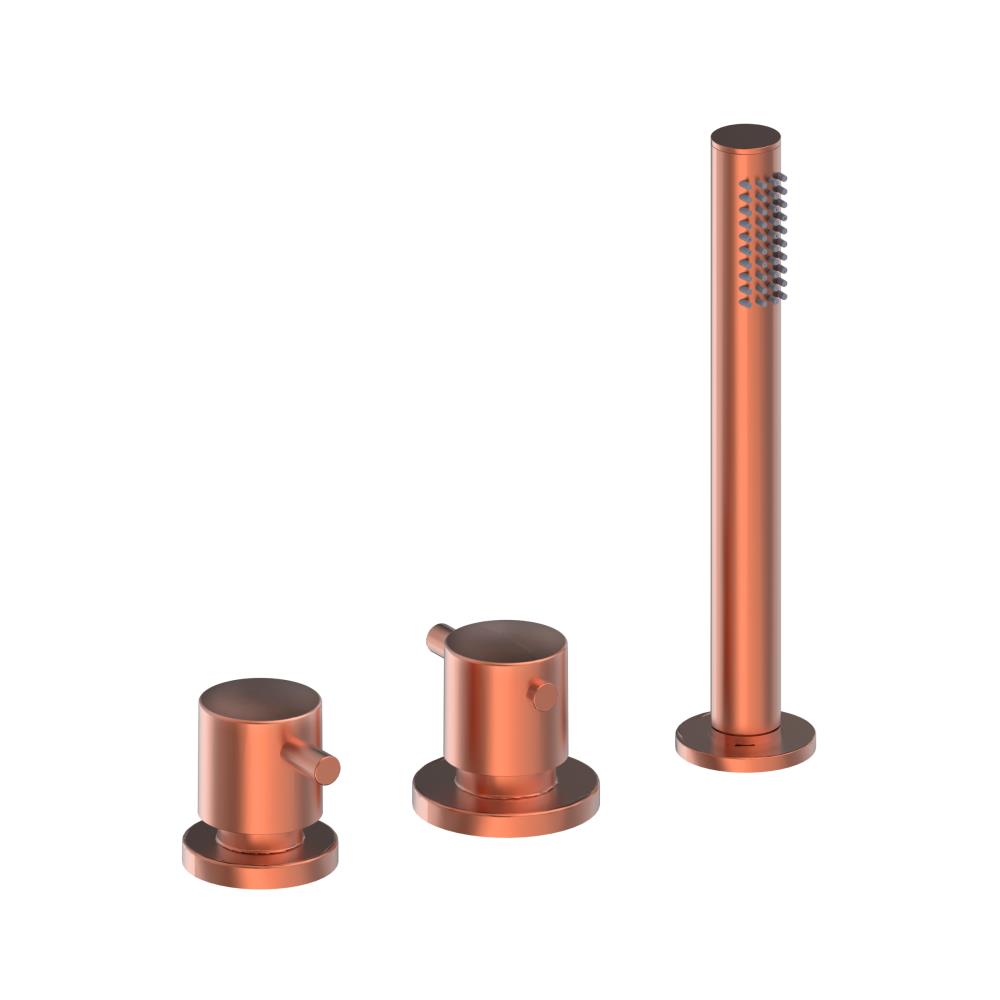 Duero - 3 gats badrandcombinatie thermostatisch oud koper v1