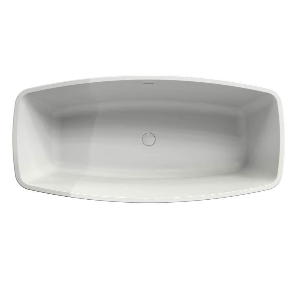 Moniek 170x80x60 vrijstaand bad mat wit incl. sleuf overloop/afvoer mat wit