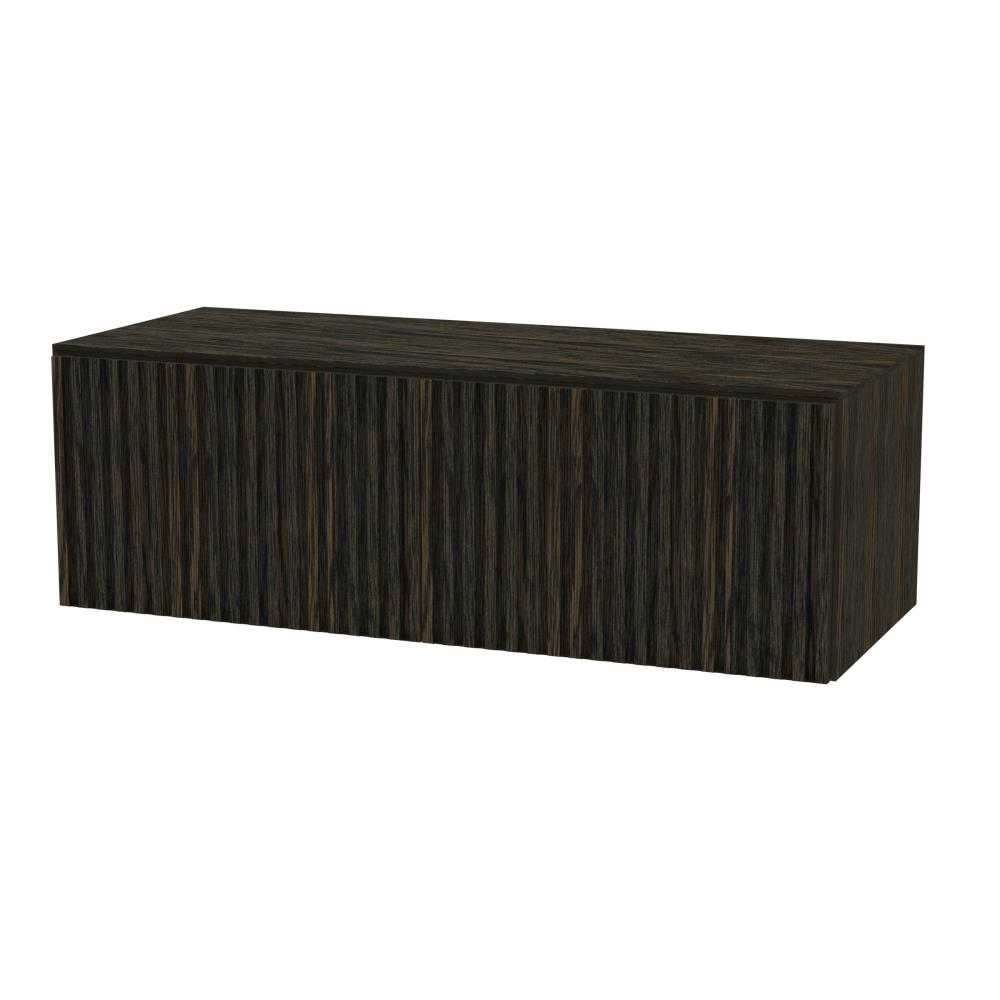 Nerf Badmeubel laag met 2 lades incl. topblad en stolwanden 115x36,8x45 (BxHxD) Vulcan Brown