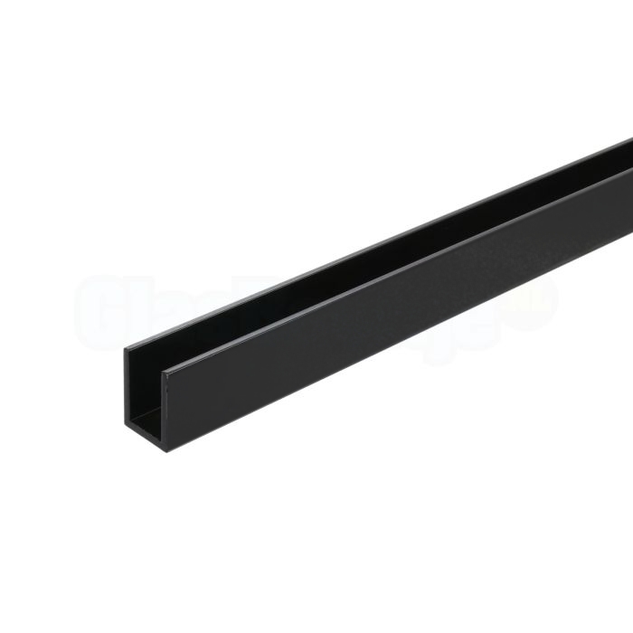U-profiel 20x15x20x1,5mm, zwart mat, lengte 300 cm (incl. spacer) - UITLOPEND