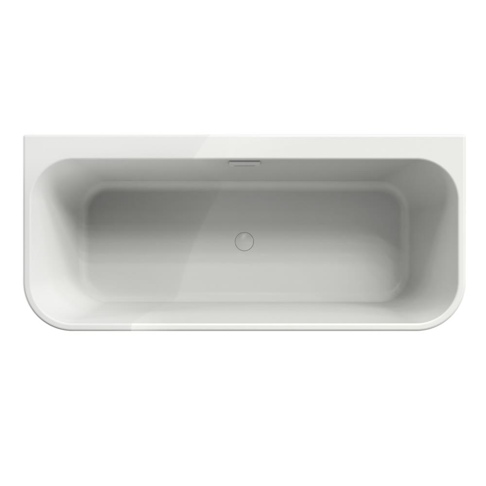 Taylor  180x80x60 half-vrijst. bad mat wit incl. waterval vulcombi mat wit