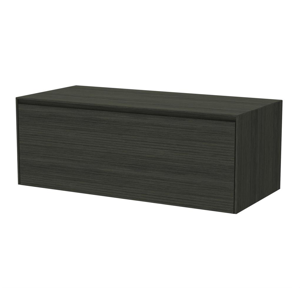 Rect Onderkast 1 lade, 8 mm stolwanden, topblad zonder gat Leem Oak