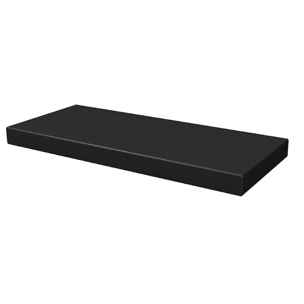Young Wandplank met blinde bevestiging 35 Zwart mat 35x15x2,5