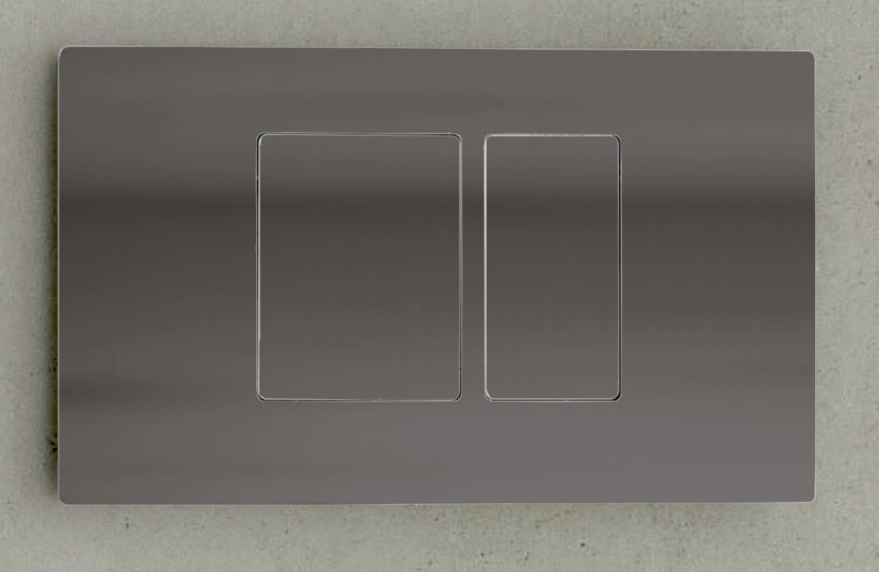 Drukplaat voor inbouwreservoirs TECE, 26x16 cm, grafiet