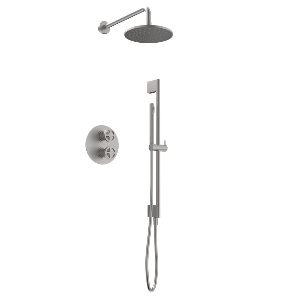Marina - Douche inbouwset thermostatisch met glijstang inox incl. TecBox - UITLOPEND