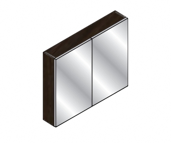 Spiegelkast 2 deuren met ledlicht aan onderzijde 80x65x14 cm Oakfield vert.