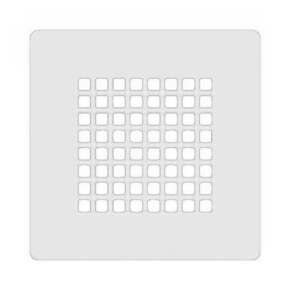 Soft douchebakafvoer Square cover mat wit