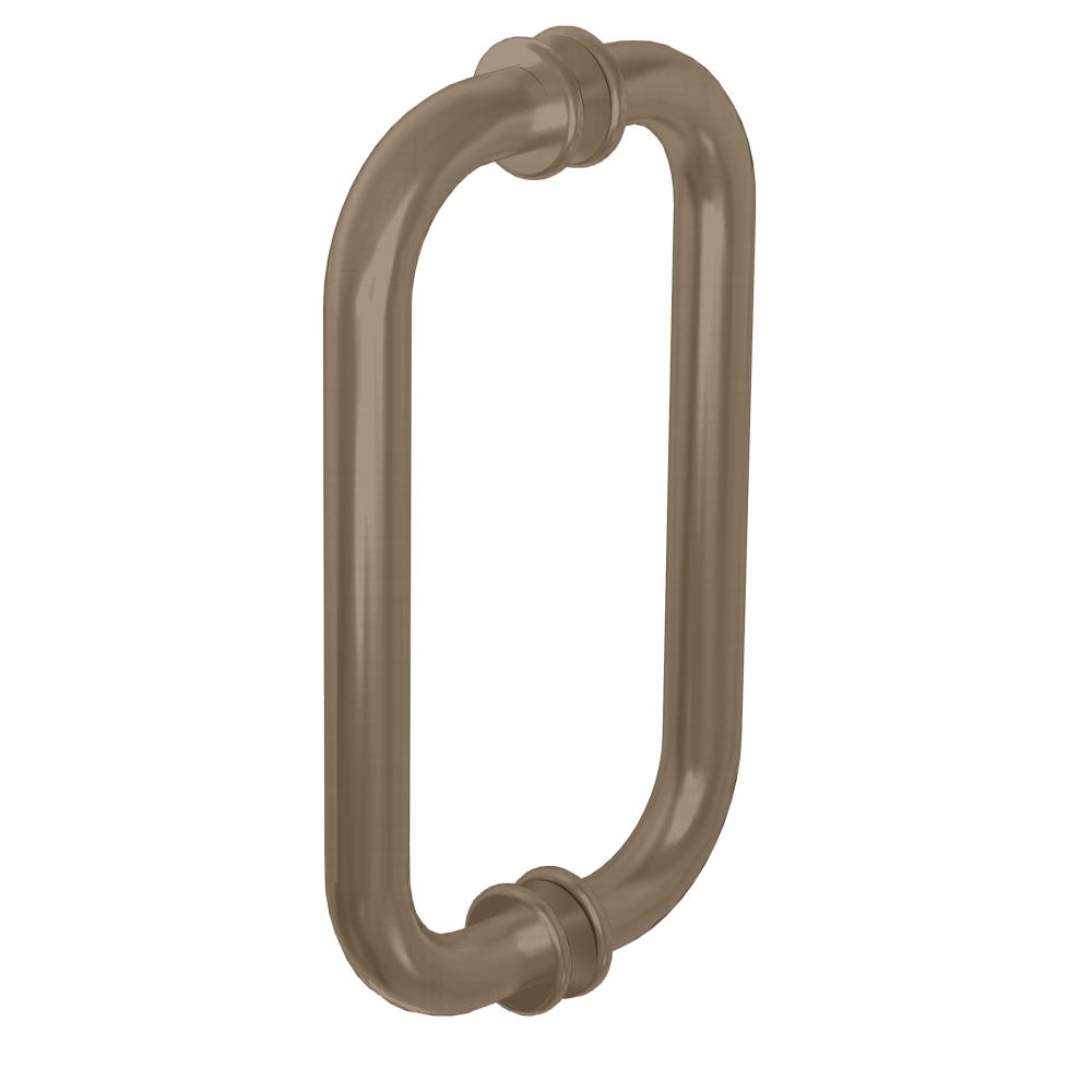 Douchedeurgreep 22 cm, rond 19x19 mm, brons UITLOPEND