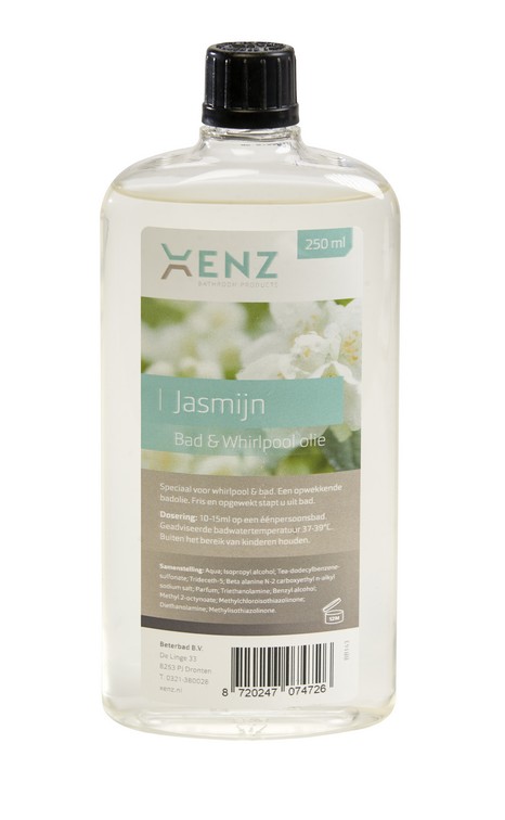 Jasmijn bad-en whirlpoololie 250 ml.