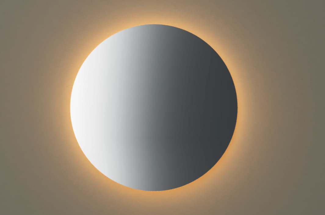 Salo spiegel Ø60 met rondom indirecte ledverlichting, sensor geschakelde spiegelverwarming