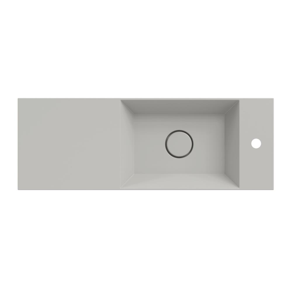 Coco  toiletwastafel 75x27 cm, keramisch grijs mat