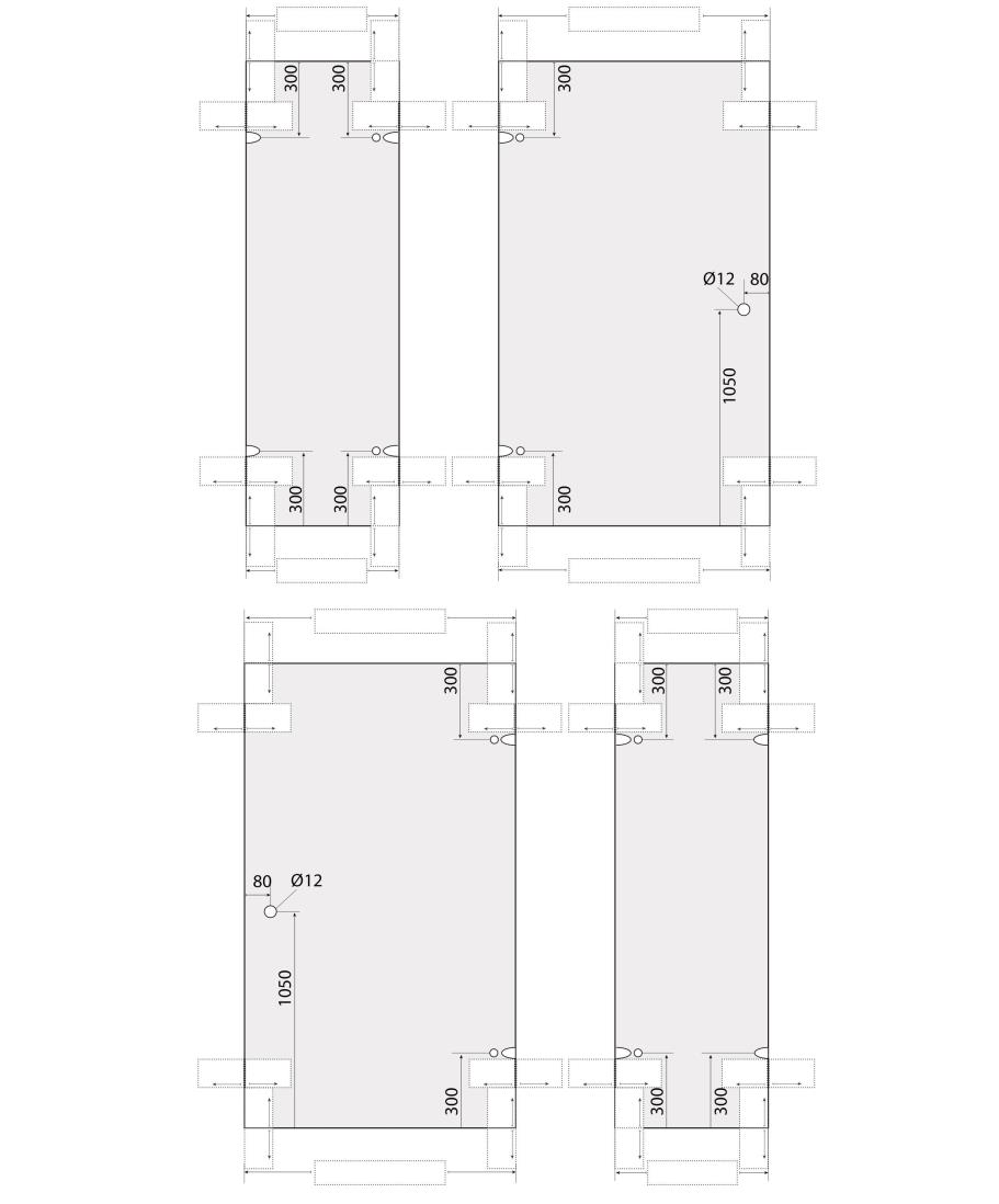 Nisdeur tot 75 cm aan zijdeel tot 180x200-Helder glas, inox beslag