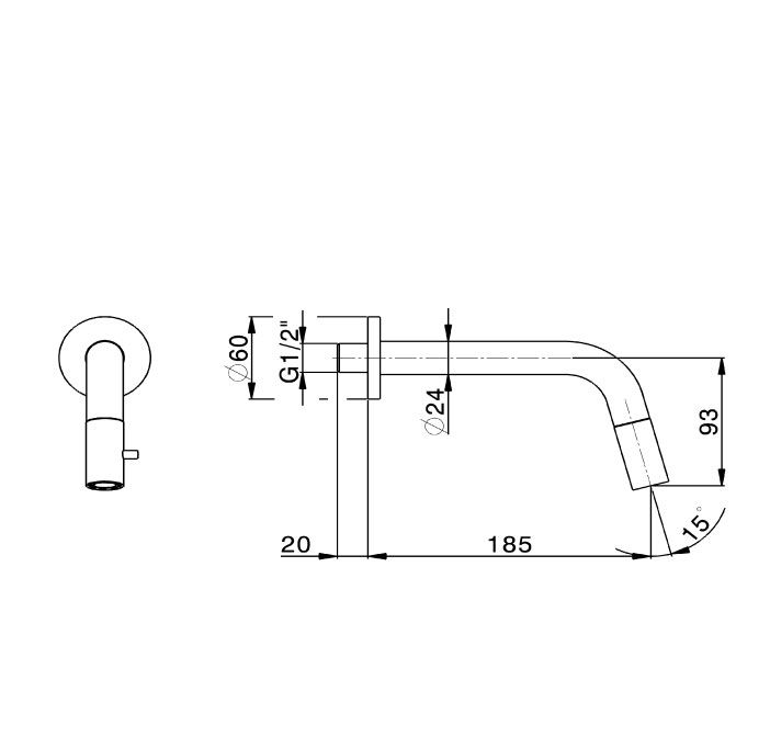 Duero Plus - inbouw fonteinkraan PVD coating brons
